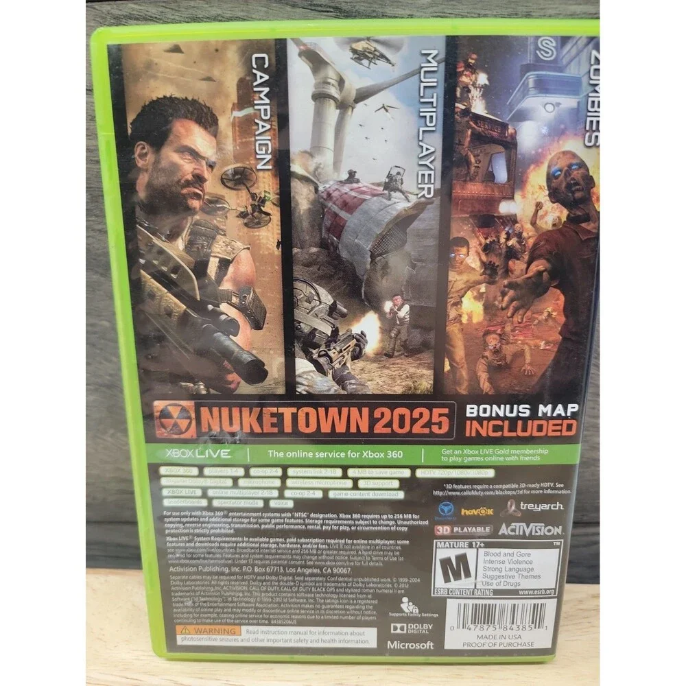 Call of Duty Black Ops 2 Xbox 360 CIB Black Ops II 360 Xbox